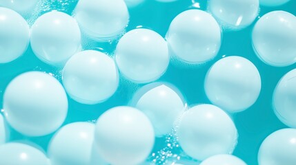Exploring the Aesthetic Appeal of White Spheres in Aqua Backgrounds