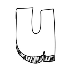 png transparent background hand drawn letter U