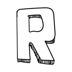 png transparent background hand drawn letter R