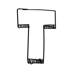 png transparent background hand drawn letter T
