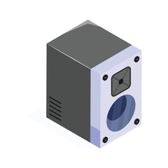 Obraz premium Have a look at this amazing isometric icon of speaker, audio system vector