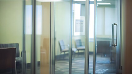 Campus counseling center entrance, a welcoming space for students seeking mental health support and guidance, fostering a nurturing environment for personal growth and well-being.