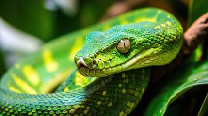 Fototapeta premium Reptile care and display. Featuring snakes and lizards. Highlighting reptile maintenance and showcase. Ideal for reptile enthusiasts. Detailed view of reptiles in terrariums and interacting