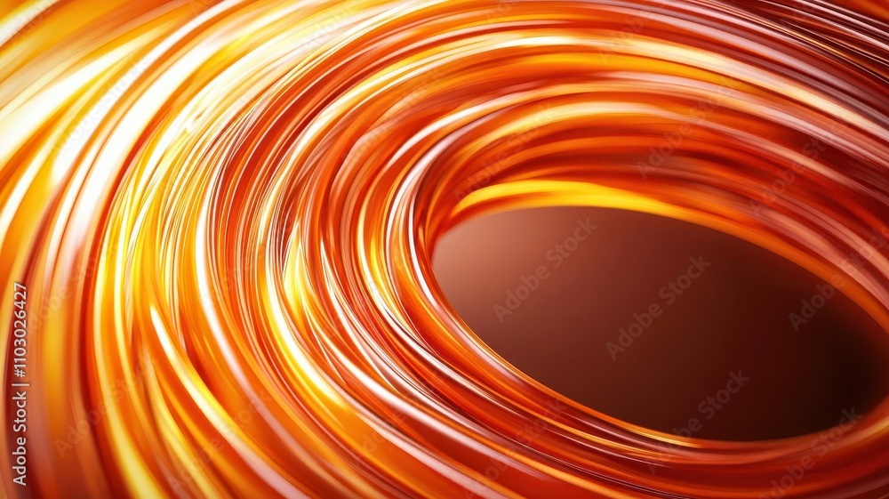 Aufkleber a swirling pattern of vibrant orange lines creates a dynamic and energetic visual effect, suggesting