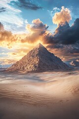 Exploring the windswept sacred desert pyramid at golden hour ancient wonders landscape photography tranquil setting timeless beauty