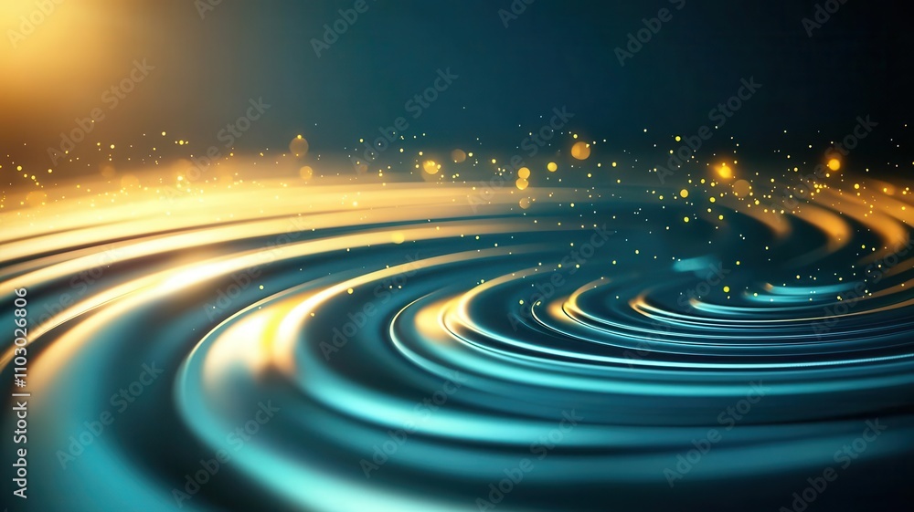 Poster a vibrant, abstract design featuring swirling lines and glowing particles, creating a dynamic and et