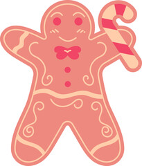 Gingerbread Christmas   illustration Flat icon