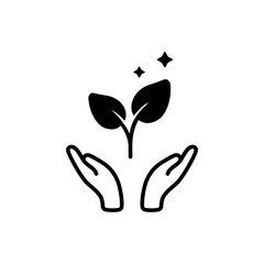 Go Eco Element Icon Design - Luxury Vector Line Art Illustration