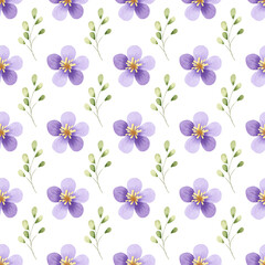 Floral background, seamless watercolor pattern with flowers. Repeat fabric wallpaper print texture. Perfectly for wrapped paper, backdrop.