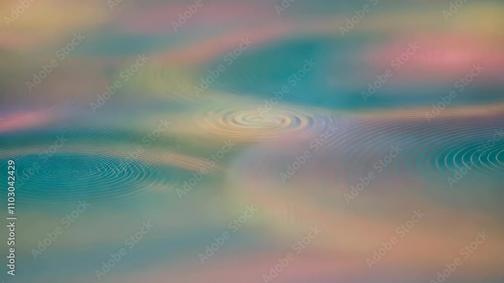 Poster pulsating streams of color radiate outward as seamless ripples form and fade, creating a captivating