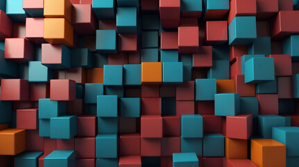 abstract background with cubes. Genrative.ai 