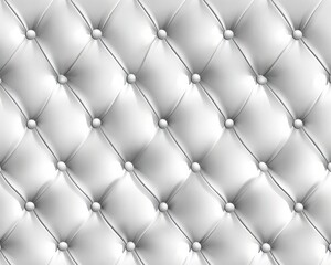 White tufted upholstery fabric with button detail