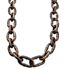 A sturdy chain frame isolated on transparent background png
