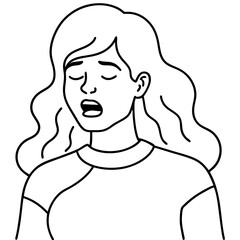  woman suffering from suffocation