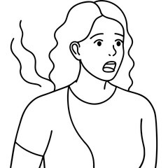  woman suffering from suffocation