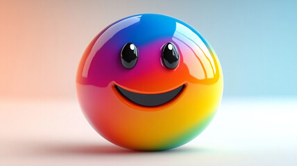 Fototapeta premium Round Smiley with Emotions