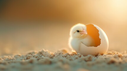 New Beginnings: The Journey of a Chick Hatching from Its Egg