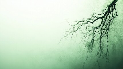 Obraz premium Tree in the mist. Abstract nature background with trees and fog.
