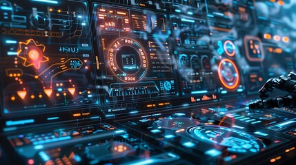 Futuristic Interface with Robotic Hand