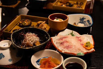 岐阜県の山間の宿の滋味深い食事