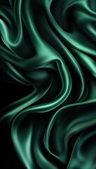 Obraz premium Emerald Green Silk Fabric Texture