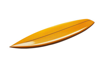 Obraz premium Bright yellow surfboard resting on a white surface evokes feelings of summer and adventure by the ocean