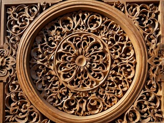 Obraz premium ornamental round window