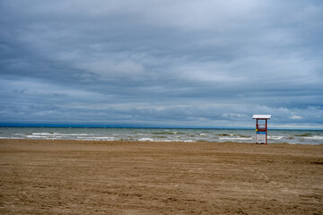 View of Scarborough Bluffs Beach in Toronto.