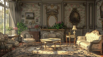 Obraz premium Living room interior 