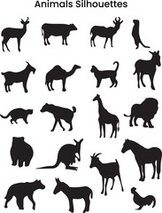 The Best Animals Silhouette Illustration Vector For Design About Animals World