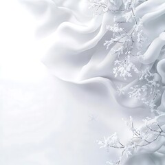 A breathtaking snowstorm scene captured in exquisite detail, showcasing swirling snowflakes against a bright white background, evoking a sense of winter wonder. Product photography with high