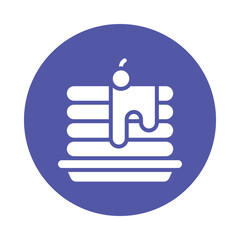 Pancake vector gylph Circle Icon. Eps 10 file
