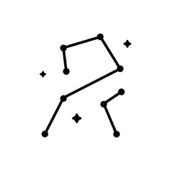 Space Creative Element Icon Design - Luxury Vector Line Art Illustration