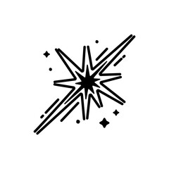 Space Creative Element Icon Design - Luxury Vector Line Art Illustration