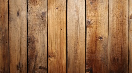 Fototapeta premium Light brown wooden planks arranged vertically, showcasing a natural texture with distinct grain patterns and variations in color.