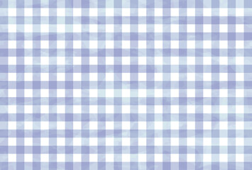 水彩風チェック柄_ブルー