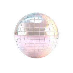 A shiny, reflective ball with a pinkish hue Transparent Background