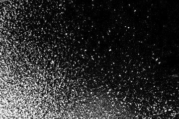 Natural white snow on a black background