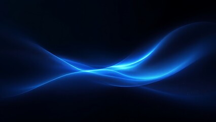 Naklejka premium Glowing blue abstract shape, dark grainy black blue background, noise texture futuristic dynamic poster header cover wallpaper banner backdrop design