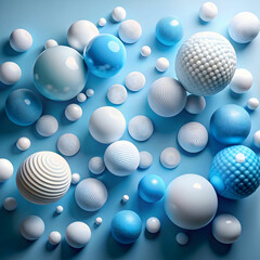 Fototapeta premium Elegant 3D Abstract Background in Blue and White Color Scheme