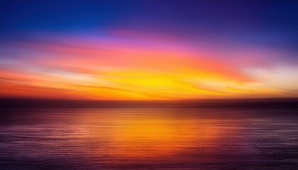 Obraz premium Fiery Sunset Over Calm Ocean 