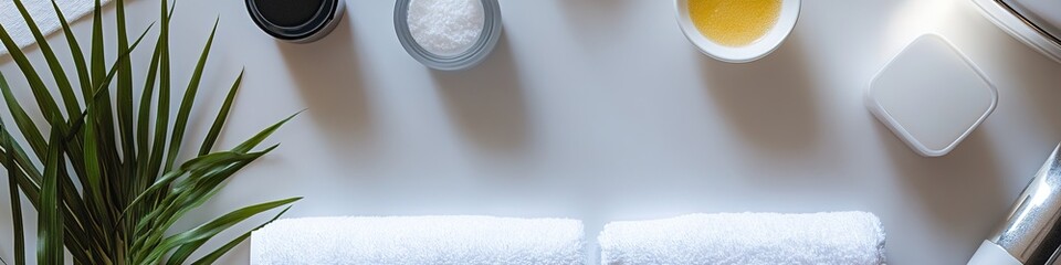 Fototapeta premium Minimalistic spa concept with space for text