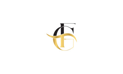 Initial Letter FG logo design, FG logo vector design, Alphabet FG logo, luxury logo FG monogram 