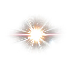 Sunlight special lens flare light effect on white and Transparent Background.
