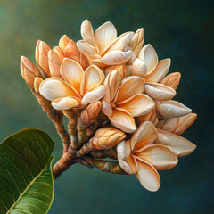 frangipani flowers, flower, floral, botanical, plant, leaves, bloom, blossom, nature, feminine, logo, banner, marketing 