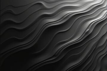 A minimalist abstract artwork with layered waves in shades of gray, creating a sense of depth and texture.