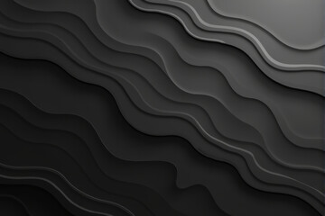A minimalist abstract artwork with layered waves in shades of gray, creating a sense of depth and texture.