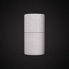 A Sleek White Paper Box Cylindrical Container Box For Product Packaging Concept 3d Illustration