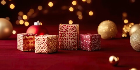 A collection of elegant Christmas gifts awaiting the joyous unwrapping