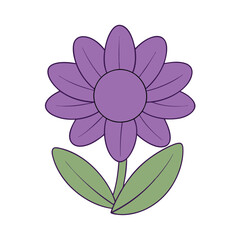Lavender Flower Vector Art Illustration